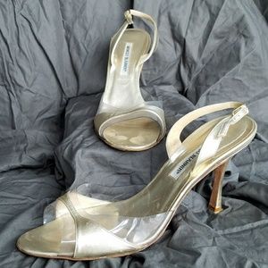 Gold Manolo Blahnik heels